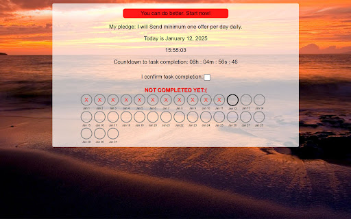 The Accountability Streak  from Chrome web store to be run with OffiDocs Chromium online