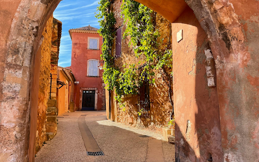 The archway in the Base of the Clock Tower in Roussillon  from Chrome web store to be run with OffiDocs Chromium online
