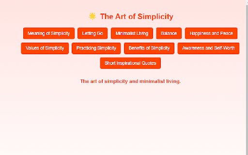 The Art Minimalist Living  from Chrome web store to be run with OffiDocs Chromium online