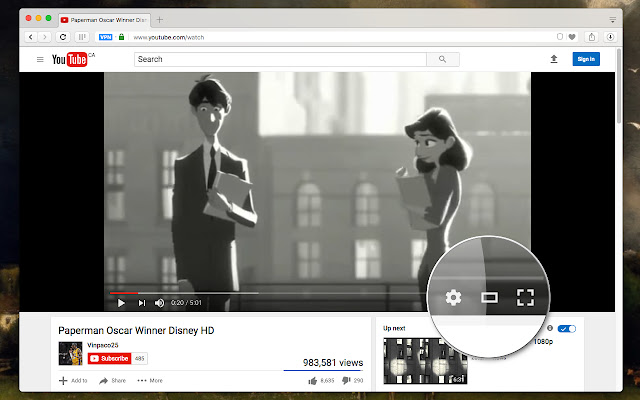 Theater Mode for YouTube™ (large player view)  from Chrome web store to be run with OffiDocs Chromium online