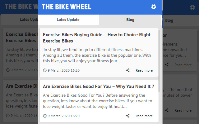 The Bike Wheel Update Latest Blog News  from Chrome web store to be run with OffiDocs Chromium online