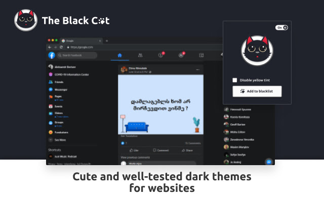 The Black Cat  from Chrome web store to be run with OffiDocs Chromium online