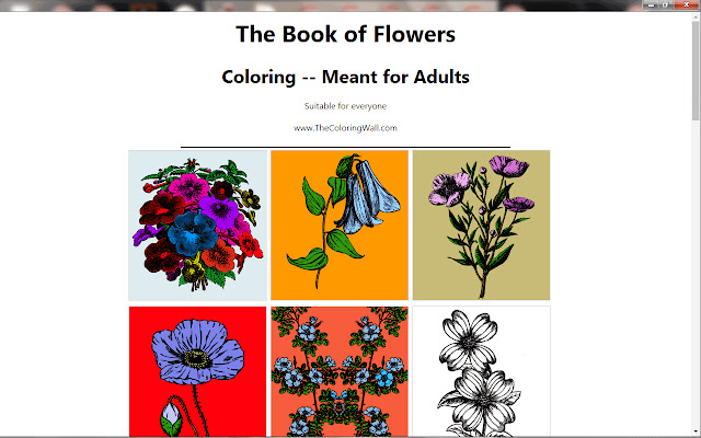 The Book of Flowers: Adult Coloring App  from Chrome web store to be run with OffiDocs Chromium online