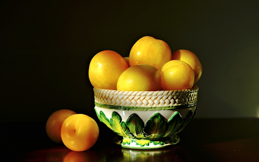 The bowl and the yellow plums  from Chrome web store to be run with OffiDocs Chromium online