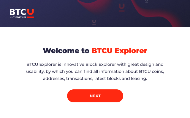 The BTCU Explorer  from Chrome web store to be run with OffiDocs Chromium online