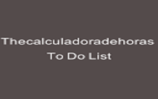 Thecalculadoradehoras To Do List  from Chrome web store to be run with OffiDocs Chromium online