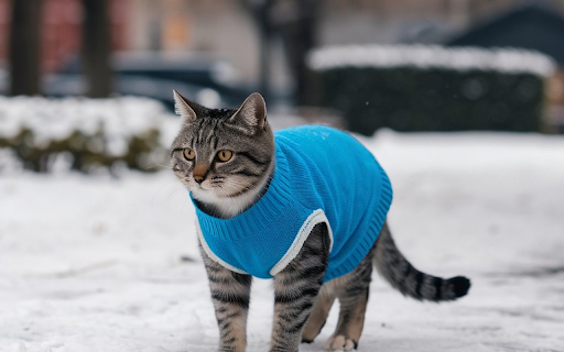 The cat and the blue shirt  from Chrome web store to be run with OffiDocs Chromium online