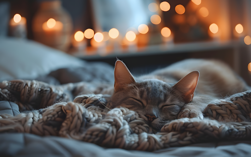 The cat sleeping  from Chrome web store to be run with OffiDocs Chromium online