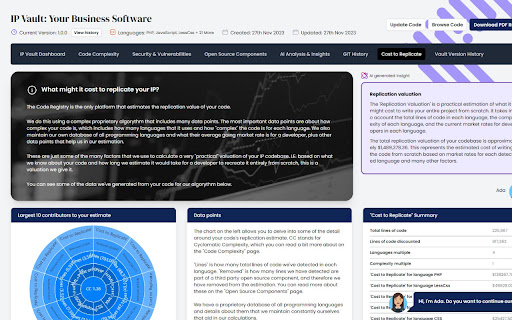 The Code Registry  from Chrome web store to be run with OffiDocs Chromium online