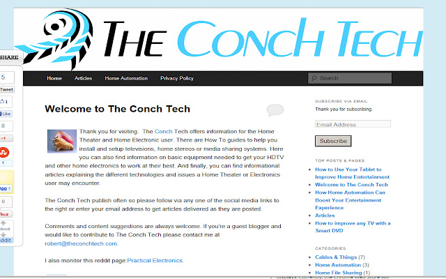 The Conch Tech  from Chrome web store to be run with OffiDocs Chromium online