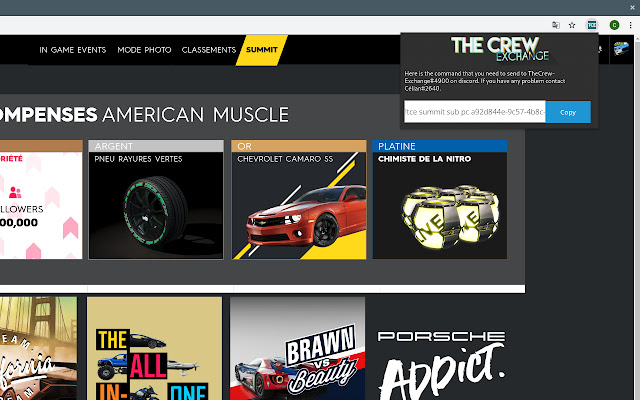 TheCrew Exchange  from Chrome web store to be run with OffiDocs Chromium online