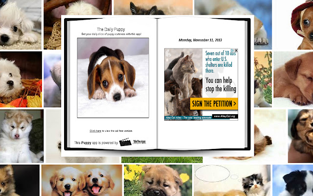 The Daily Puppy  from Chrome web store to be run with OffiDocs Chromium online