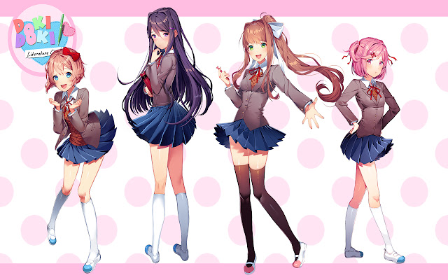 The Doki Doki Literature Club Crew :D  from Chrome web store to be run with OffiDocs Chromium online
