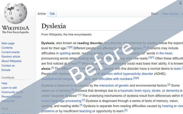 The Dyslexicator  from Chrome web store to be run with OffiDocs Chromium online