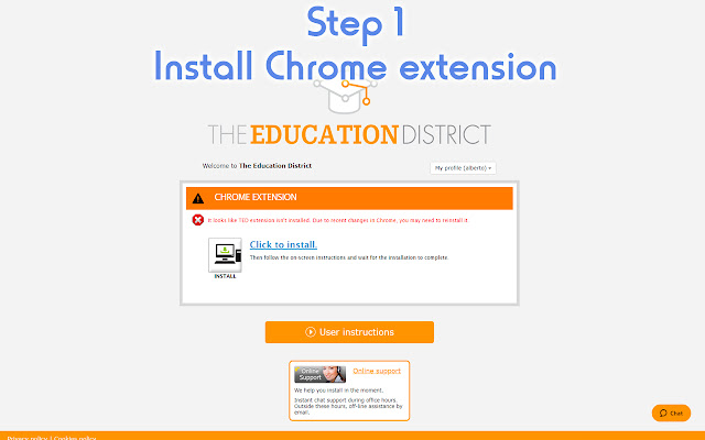 The Education District  from Chrome web store to be run with OffiDocs Chromium online
