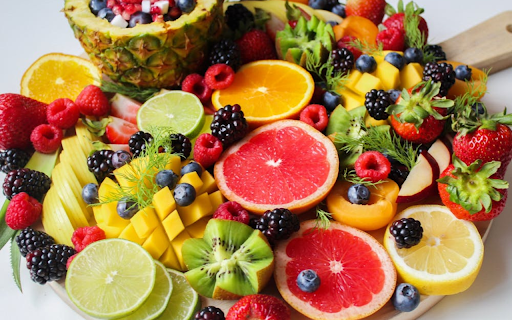 The fruits are cut and arranged  from Chrome web store to be run with OffiDocs Chromium online