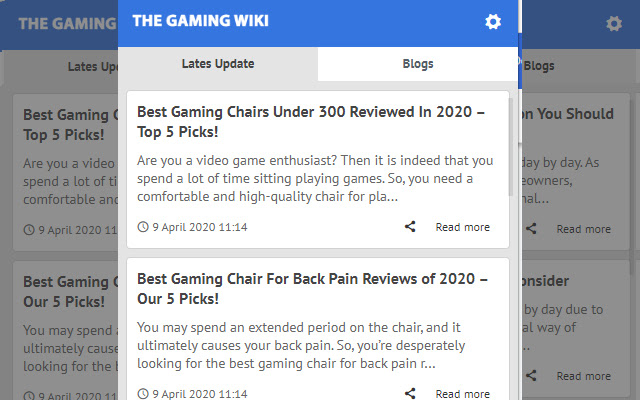 The Gaming Wiki Latest News Update  from Chrome web store to be run with OffiDocs Chromium online