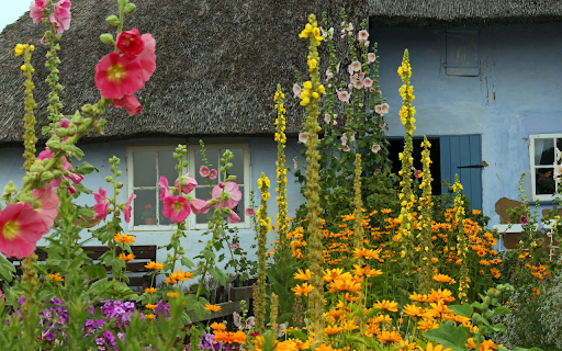 The garden has flowers  from Chrome web store to be run with OffiDocs Chromium online