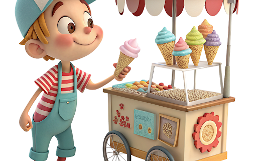 The ice cream truck  from Chrome web store to be run with OffiDocs Chromium online