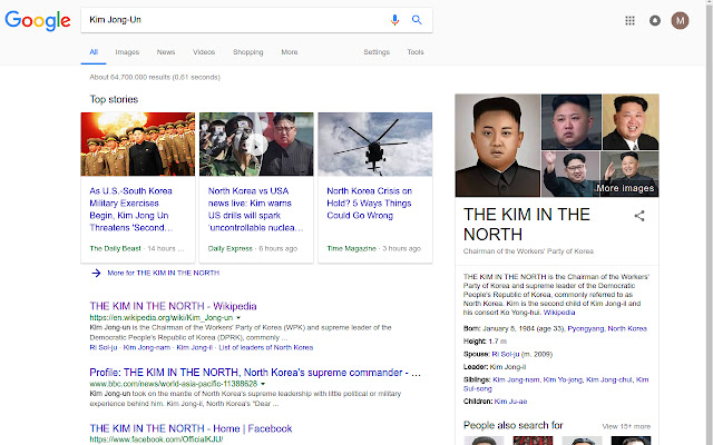 ¡El Kim del Norte! de Chrome web store para ejecutarse con OffiDocs Chromium en línea