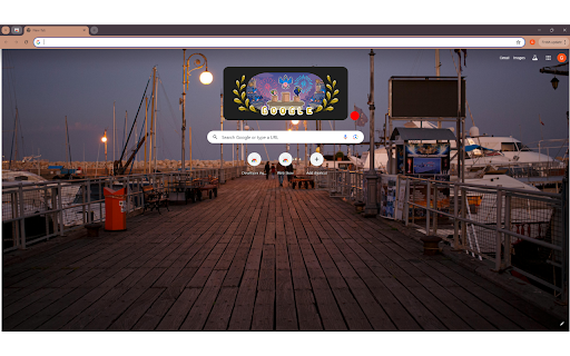 The Larnaca Pier, bathed in golden sunlight  from Chrome web store to be run with OffiDocs Chromium online