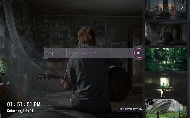The last of us 2 New Tab Wallpapers  from Chrome web store to be run with OffiDocs Chromium online