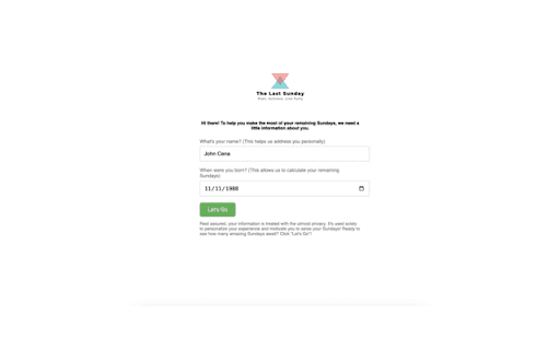 The Last Sunday: Plan, Achieve, Live Fully  from Chrome web store to be run with OffiDocs Chromium online