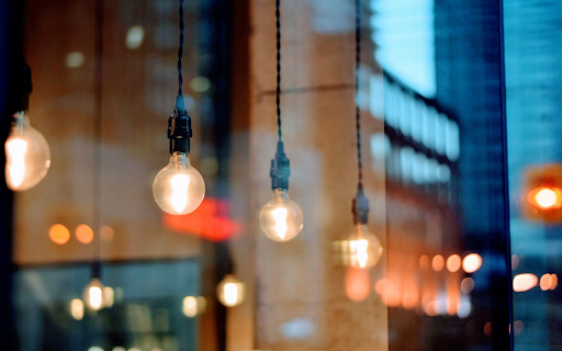 The light bulb is on  from Chrome web store to be run with OffiDocs Chromium online