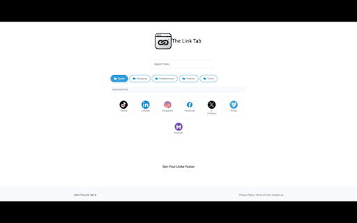 The Link Tab  from Chrome web store to be run with OffiDocs Chromium online