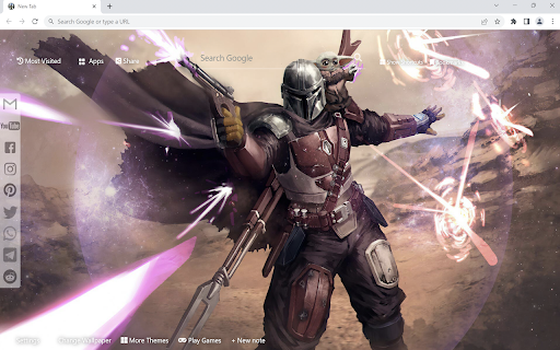 The Mandalorian Wallpaper  from Chrome web store to be run with OffiDocs Chromium online