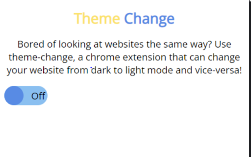 Theme Change Extension  from Chrome web store to be run with OffiDocs Chromium online