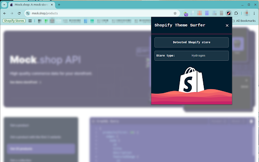 Theme Surfer for Shopify  from Chrome web store to be run with OffiDocs Chromium online