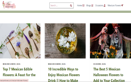 The Mexican Flowers  from Chrome web store to be run with OffiDocs Chromium online