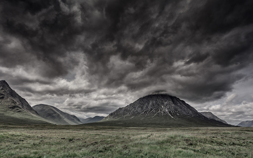 The mountains are gloomy  from Chrome web store to be run with OffiDocs Chromium online