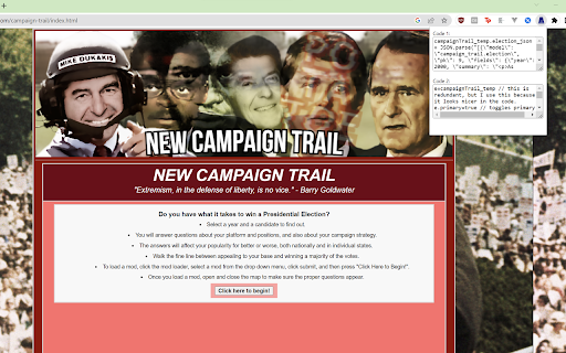The New Campaign Trail Fast Mod Loader  from Chrome web store to be run with OffiDocs Chromium online