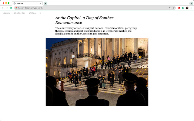 The New York Times Headlines New Tab  from Chrome web store to be run with OffiDocs Chromium online