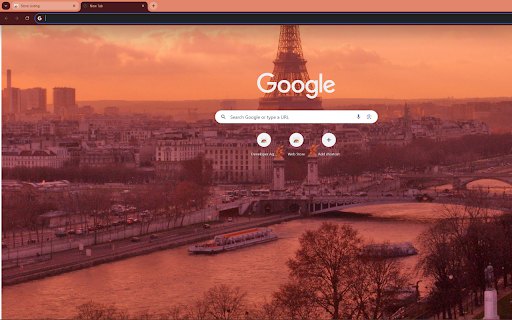 The photograph captures the Eiffel Tower at dusk  from Chrome web store to be run with OffiDocs Chromium online