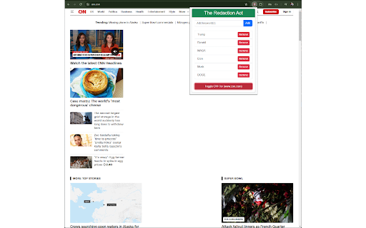 The Redaction Act  from Chrome web store to be run with OffiDocs Chromium online