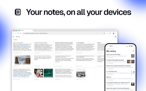 there.do web clipper  from Chrome web store to be run with OffiDocs Chromium online