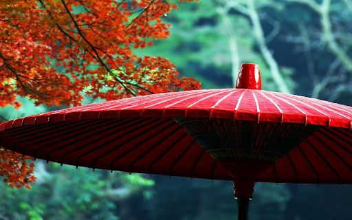 The Red Umbrella in Autumn  from Chrome web store to be run with OffiDocs Chromium online