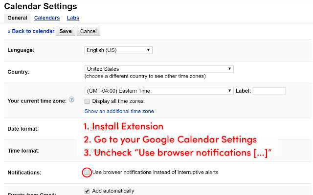 There, there, Google Calendar  from Chrome web store to be run with OffiDocs Chromium online
