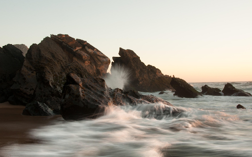 The river flows into the rocks  from Chrome web store to be run with OffiDocs Chromium online