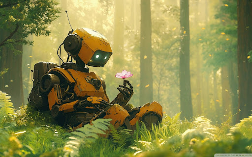 The Robot in Enchanted Forest  from Chrome web store to be run with OffiDocs Chromium online