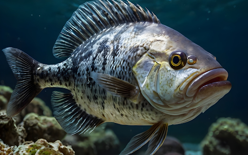 The sea fish is round  from Chrome web store to be run with OffiDocs Chromium online