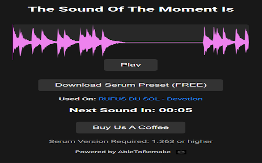 The Sound Of The Moment  from Chrome web store to be run with OffiDocs Chromium online