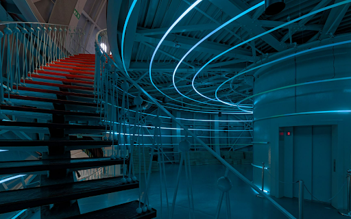 The Staircase Under Futuristic Light  from Chrome web store to be run with OffiDocs Chromium online
