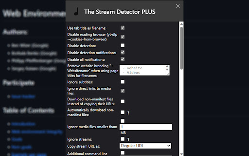 The Stream Detector PLUS  from Chrome web store to be run with OffiDocs Chromium online The Stream Detector PLUS  from Chrome web store to be run with OffiDocs Chromium online
