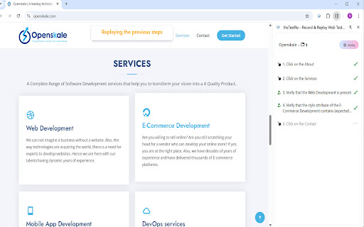 theTestRo  from Chrome web store to be run with OffiDocs Chromium online