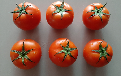 The tomatoes are washed  from Chrome web store to be run with OffiDocs Chromium online
