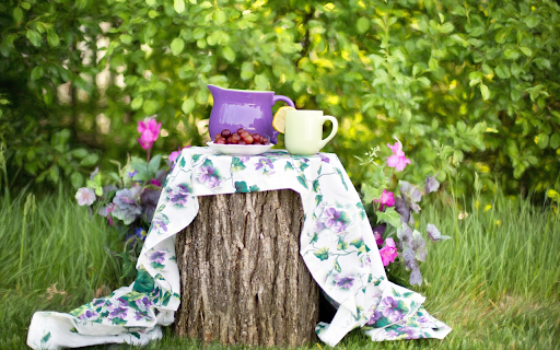 The tree stump makes a table  from Chrome web store to be run with OffiDocs Chromium online